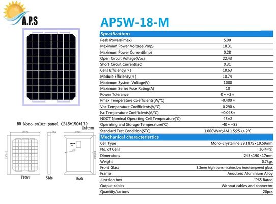 Good Quality Hot Sale Garden Light, Camera Use Mono-Crystalline 36cells  5W,10W,15W 18V Solar Panel Kit