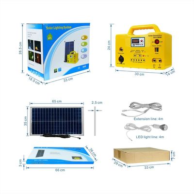 High Efficiency 50W DC Portable Solar Lighting System Solar Power Generator Station With MP3 And Radio SG1250