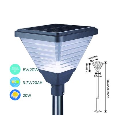 High Lumen Remote Control Ip65 Waterproof Aluminum All In One 20w Outdoor Cube Solar Garden Lights, Solar Lawn Light.