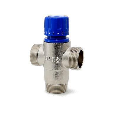DN32 DN40 Brass Water Thermostatic Mixing Valve,3 Way Thermostatic Mixing Valve  Thermostatic Shower Mixer Valve
