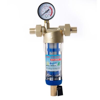 Polyphosphate Filter,Automatic Water Purifier, House Water Filter Systems, Transparent Bottle Pre-Filter With Gauge