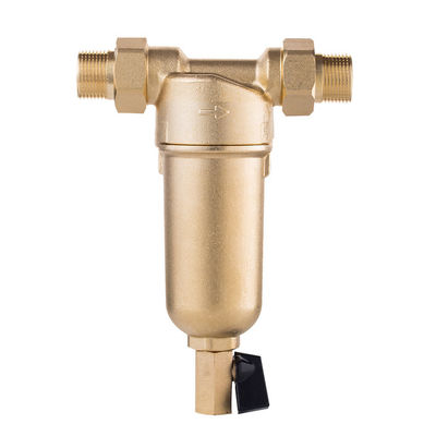 Automatic Water Purifier,Pre-Filter 40micron Stainless Steel Mesh Copper Cover Whole House Pre-Filter With Gauge