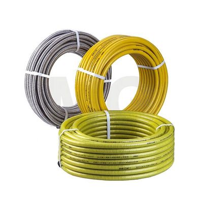 Tubo de gas de capa de PVC/PE 3/8", el 1/2”, 3/4" acero inoxidable 304, tubo acanalado, tubo de gas flexible del tubo